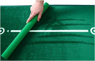 Track Putting Mat practice true-roll surface visual tracking ball lines feedback stroke paths,reversal pile material easily reset, putting mat fibers brushed desired state