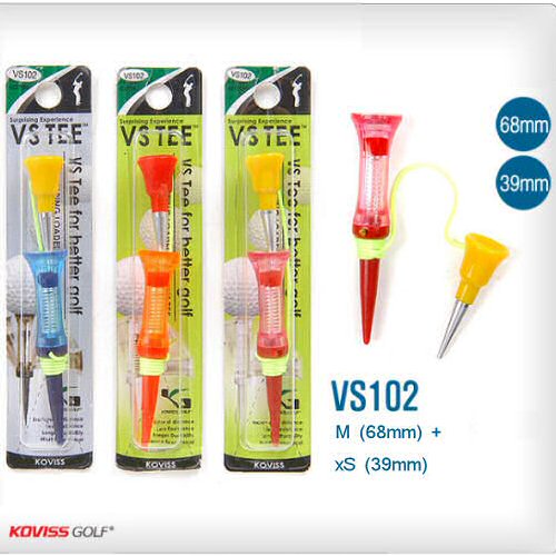 VS102 Koviss VS TEE spring loaded golf tee for lady Driver Woods, stable tee off solid launching, expanded ring-shaped cup support solid stability ball, xS Par3 TEE durable construction iron shots,VS TEE predefined tee up height,proper height,maximum distance tee shot