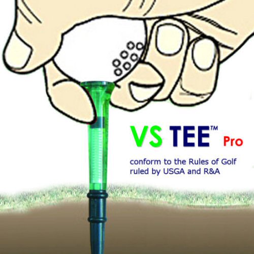 use anchor bands added stability ground,VS TEE PRO flexible urethane spring loaded golf Tee head, predefined tee heights drivers woods hybrids,correct tee height confidence teeing off,golf ball right height club used,stability golf ball,low friction golftee, 