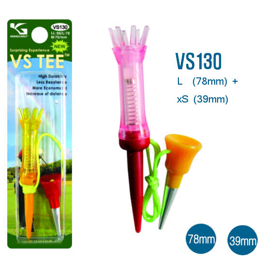 VS130 Koviss Golf VS TEE Royal club-friendly flexible urethane head for drivers, expanded crown-shaped cup support solid stability ball, predefined tee up height, consistant stable tee off,Par3 Golftee iron shots,proper height success from the tee box